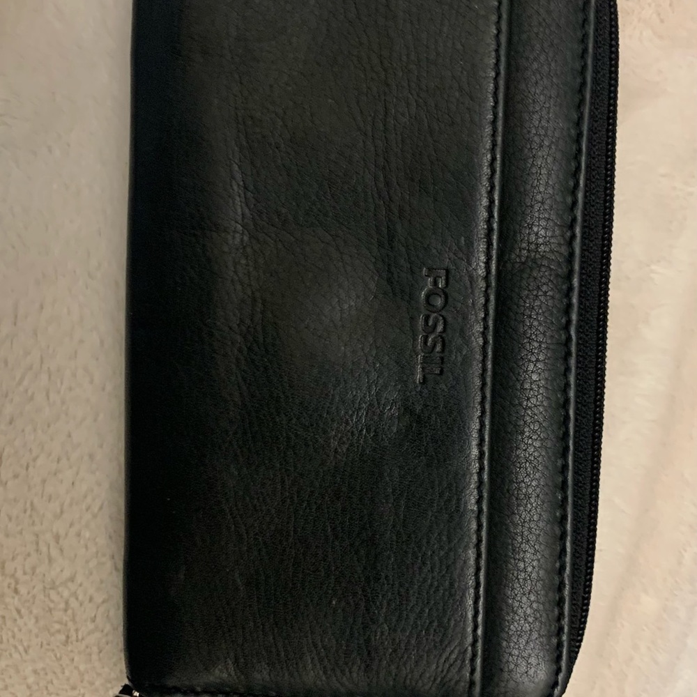 Fossil Black Leather Women's Wallet